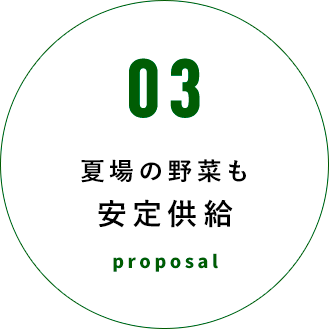 夏場の野菜もお任せください